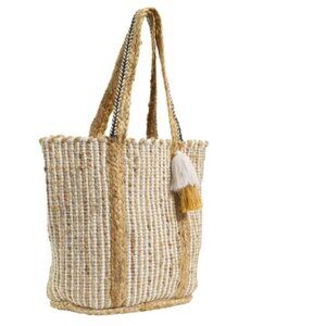 Magid Jute & Cotton Woven Tote - Thumbnail 5